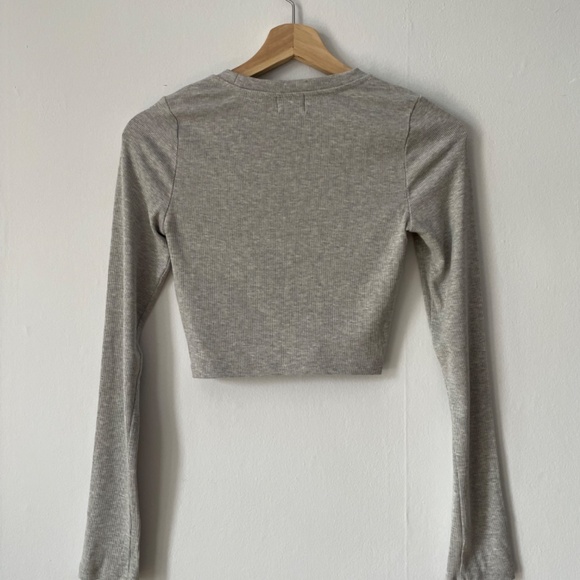 WILFRED FREE grey long sleeve shirt - Picture 3 of 3